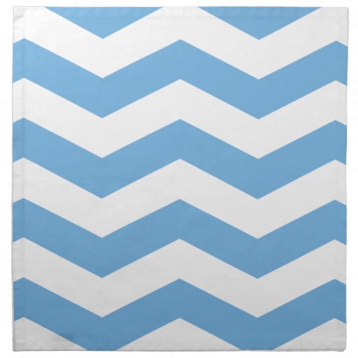 Light Blue and White Chevron Napkins Zazzle