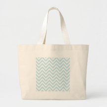 Light Blue and White Chevron Stripe Pattern Canvas Bags
