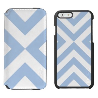 Light Blue and White Chevrons Incipio Watson™ iPhone 6 Wallet Case