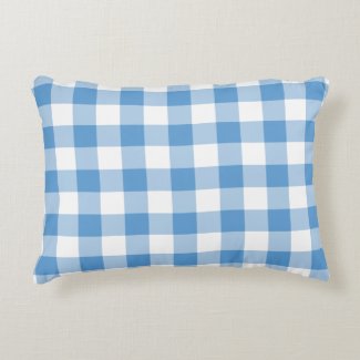 Light Blue and White Gingham Pattern