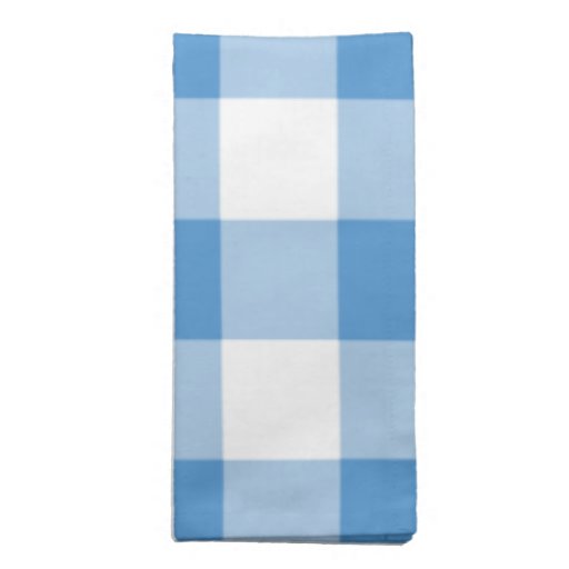 Light Blue and White Gingham Pattern Cloth Napkins