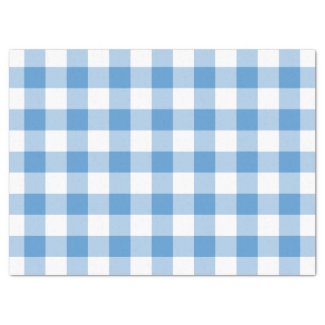 Light Blue and White Gingham Pattern Tissue Paper 17" X 23" Tissue Paper
