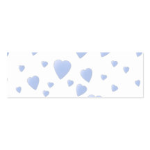 Light Blue and White Love Hearts Pattern. Business Card