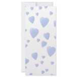 Light Blue and White Love Hearts Pattern. Rack Card