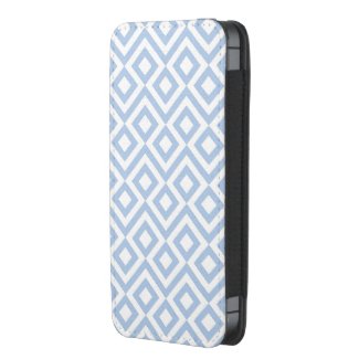 Light Blue and White Meander