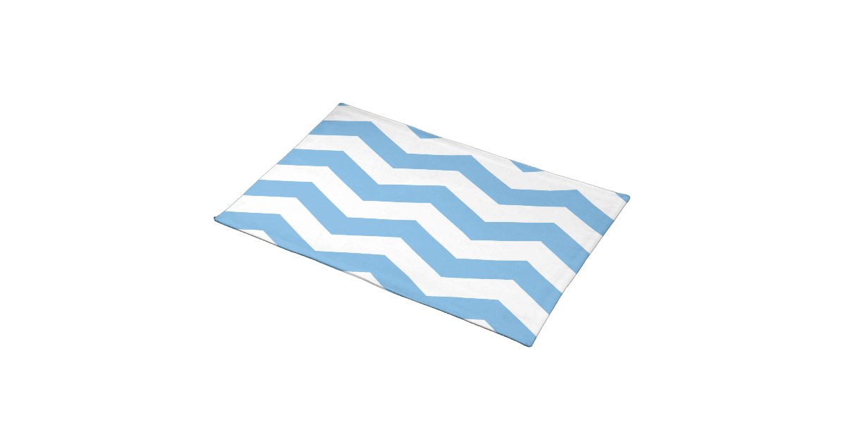Light Blue and White Placemats Zazzle