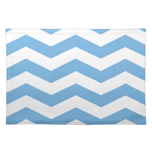Light Blue and White Placemats Zazzle