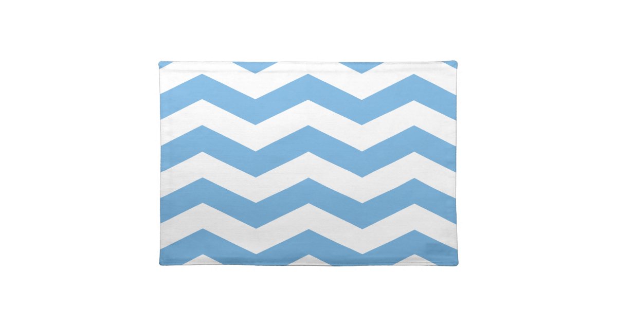 Light Blue and White Placemats Zazzle