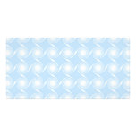 Light blue and white spiral pattern design. customized photo card