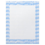 Light blue and white squiggle pattern. personalized letterhead