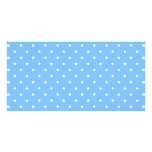 Light Blue and White. Star Pattern. Photo Greeting Card