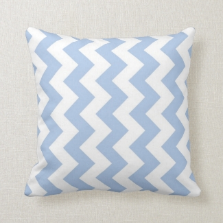 Light Blue and White Zigzag