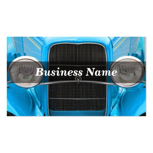 Light Blue Antique Car Business Card Template