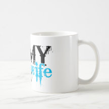 Light Blue Army Wife Coffee Mugs