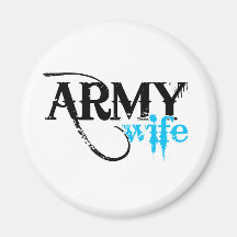 Light Blue Army Wife Fridge Magnets