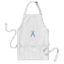 Light Blue awareness ribbon Apron
