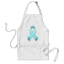 Light Blue Awareness Ribbon Apron