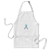 Light Blue awareness ribbon Apron