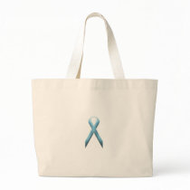 Light Blue awareness ribbon Bag