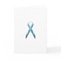Light Blue awareness ribbon Cards