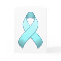 Light Blue Awareness Ribbon Card
