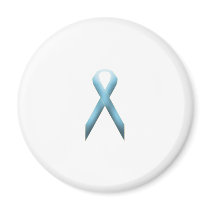 Light Blue awareness ribbon Magnet