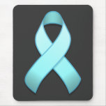 Light Blue Awareness Ribbon Mousepad
