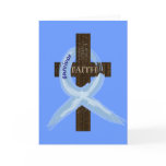 Light Blue Awareness Ribbon on a Cross cards