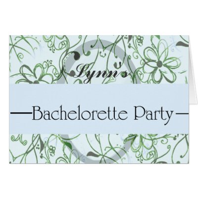 light blue bachelorette party card by partypassion