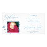Light Blue Baptism Photo Invitation Photo Cards