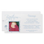 Light Blue Baptism Photo Invitation Photo Cards