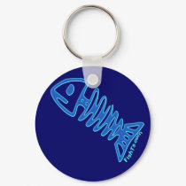 light blue BonyFish by FishTs.com keychains