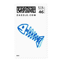 light blue BonyFish by FishTs.com postage by FishTsdotcom light blue BonyFish by FishTs.com postage