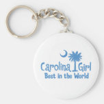 Light Blue Carolina Girl Best in the World Key Chain