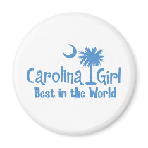 Light Blue Carolina Girl Best in the World magnets