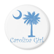 Light Blue Carolina Girl Palmetto magnets