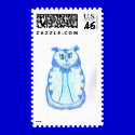 Light Blue Cat postage by FlashAllen Light Blue Cat postage