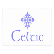 Light Blue Celtic with Cross Postcards