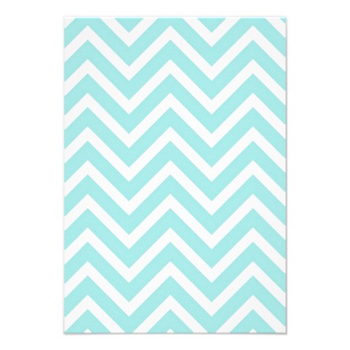 Light Blue Chevron Baby Shower Invitation