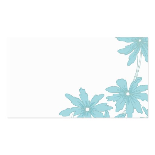 Light Blue Daisies Graduate Business Card Template (back side)