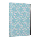 Light Blue Damask iPad Case