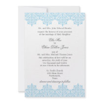 Light Blue Damask Wedding invitations