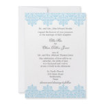 Light Blue Damask Wedding invitations