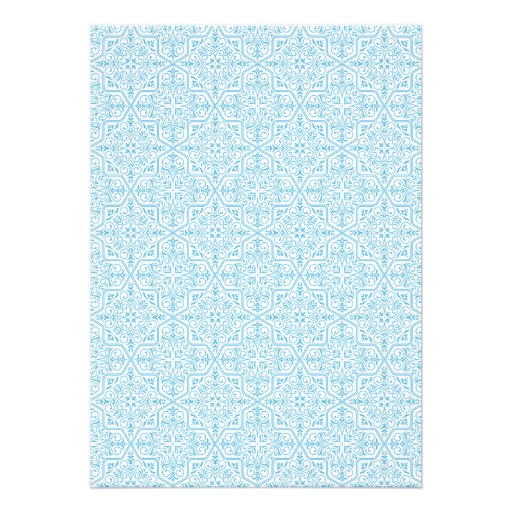 Light Blue Damask Wedding invitations