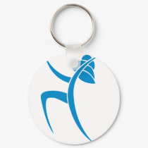 Light Blue Dancing Woman keychains by Robbirt Light Blue Dancing Woman keychains