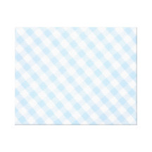 Light blue diagonal gingham pattern gallery wrapped canvas