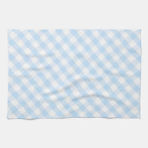 Light blue diagonal gingham pattern towels