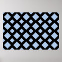 Light Blue Diamonds on Black