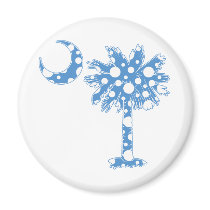 Light Blue Dots Palmetto magnets