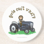 Light Blue Farmer Girl Coaster